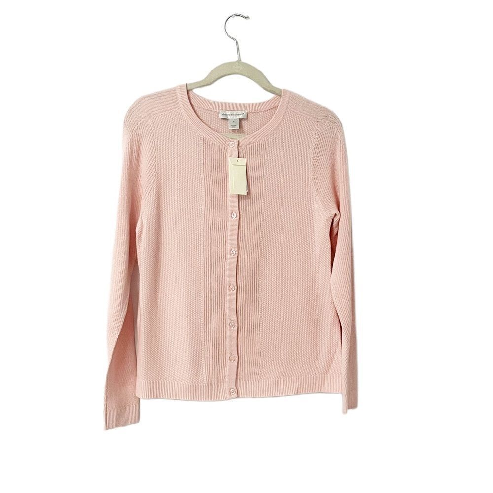 🟢Christopher & Banks Light Pink Knit Button Down Cardigan Size S